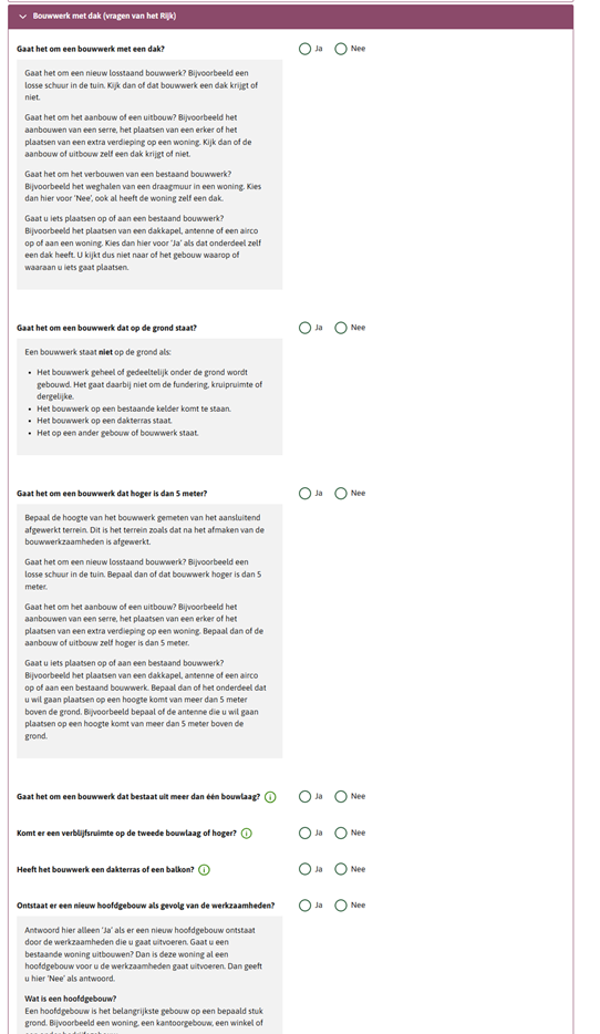 Voorbeeld vergunningplicht voor bouwen van een bouwwerk