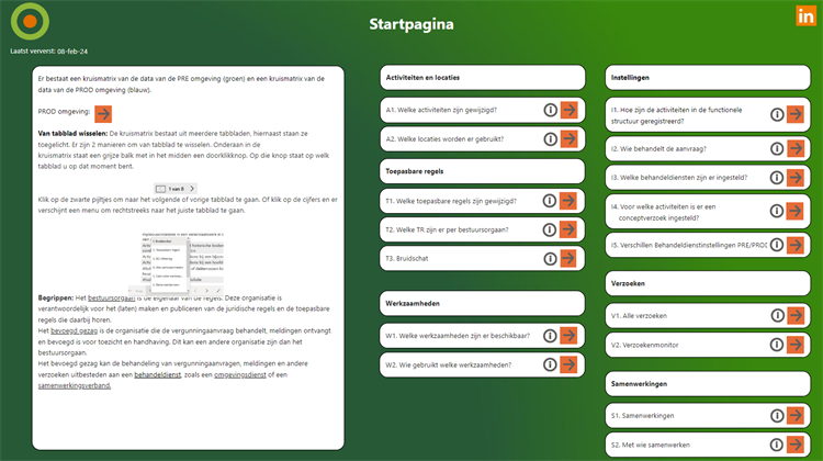Kruismatrix pre-productieomgeving in de tekst wordt uitgelegd hoe deze Kruismatrix pre-productieomgeving werkt