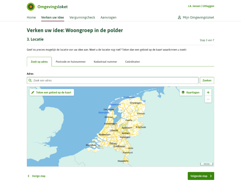 Voorbeeld Stap 3 Locatie