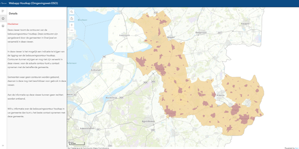 Schermafbeelding van het Omgevingsloket van de provincie Overijssel.