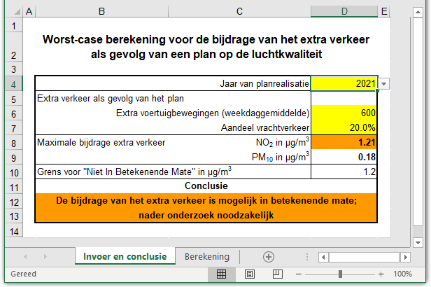 Screenshot voorbeeld 2 NIBM-tool.