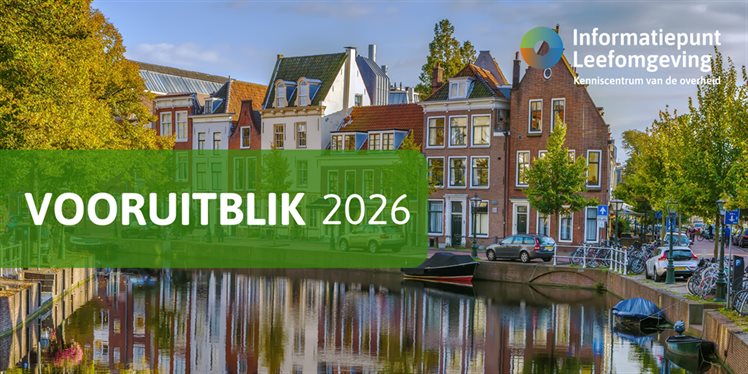 Foto stadsgezicht Leiden met in beeld IPLO-logo en de tekst 'Vooruitblik 2026'