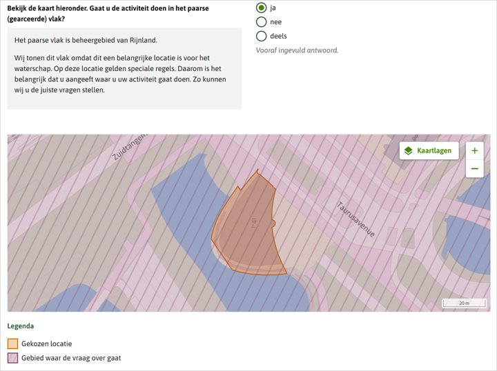 Omgevingsloket_Vergunningcheck_Voorbeeld van een geo-vraag