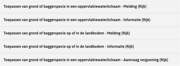 Activiteiten kiezen toepassen grond en baggerspecie