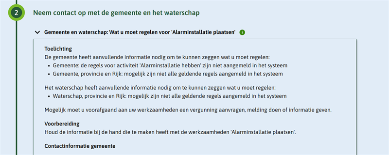 Omgevingsloket_Vergunningcheck_NeemContactOp_GeenRBO_Toestemmingsvrij